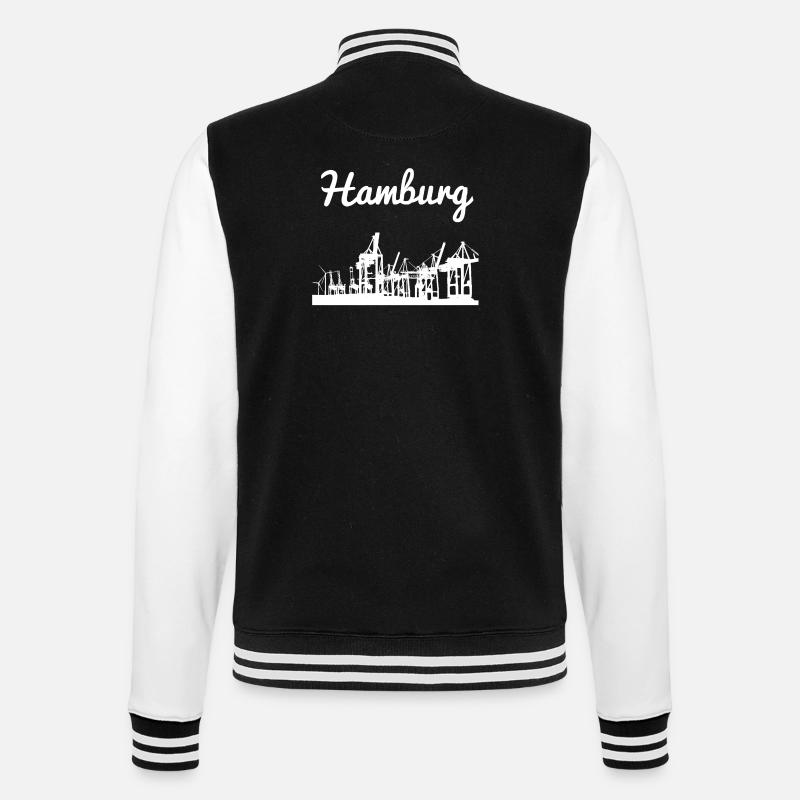 Port de hambourg - Veste Teddy - noir/blanc