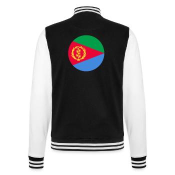 Eritrea Luftfahrt-Cockade-Militär-Emblem - College-Sweatjacke - Schwarz/Weiß - Hinten - Marisol (170cm)