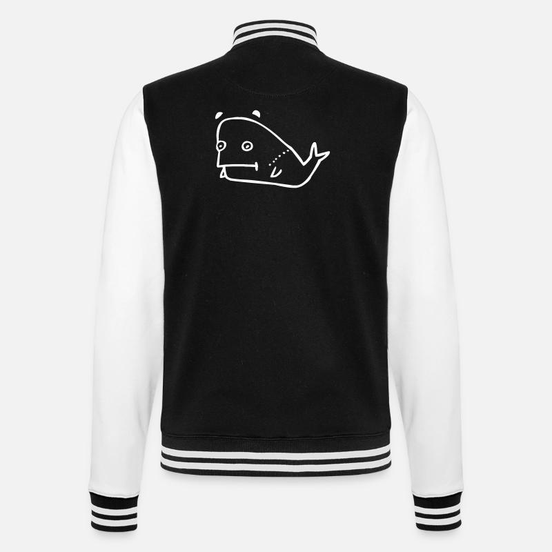 Wal Comic - College-Sweatjacke - Schwarz/Weiß