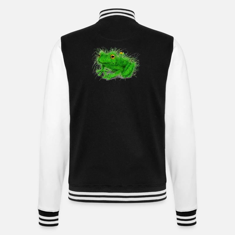 Grass Frog - College Sweat Jacket - black/white