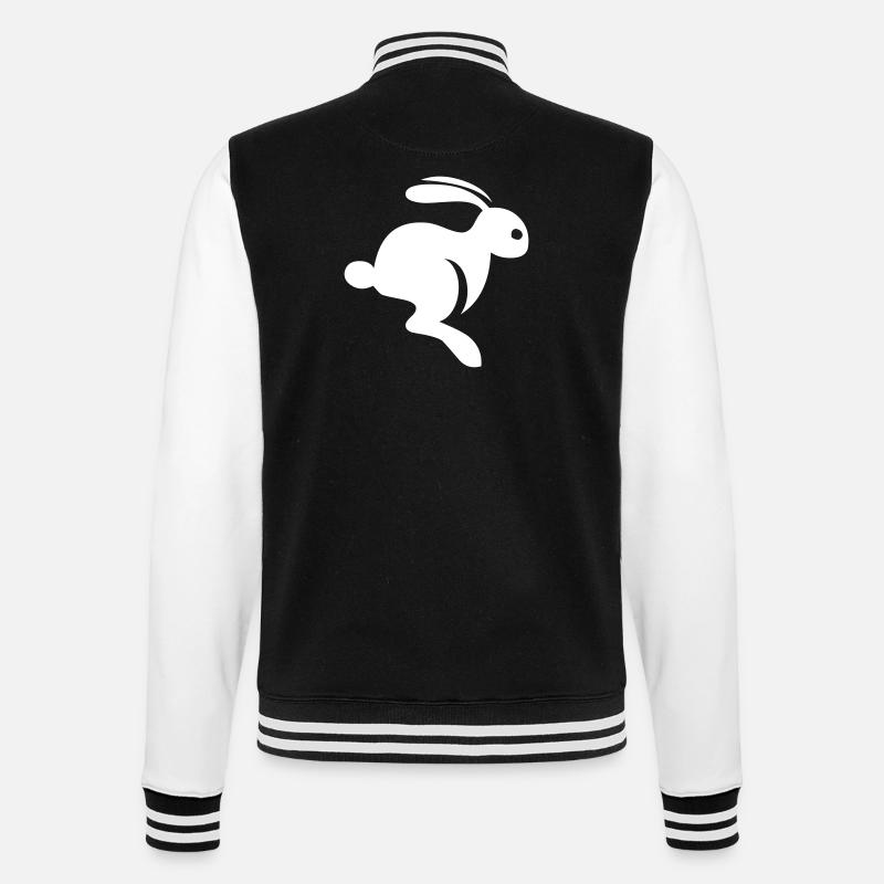 An adorable rabbit - College Sweat Jacket - black/white