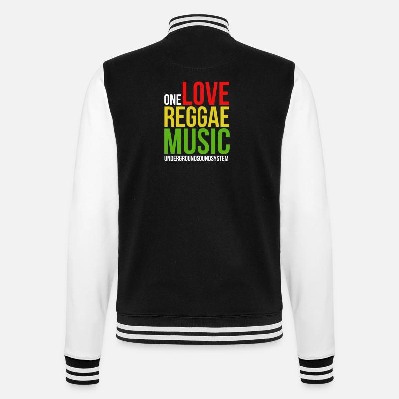 One Love Conception musicale Reggae - Veste Teddy - noir/blanc