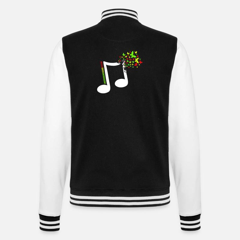 Note couleur papillon - Veste Teddy - noir/blanc