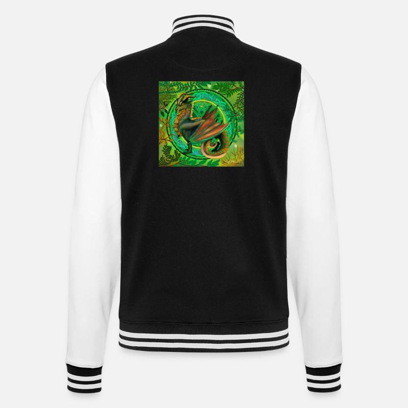 Forest Green Dragon - College Sweat Jacket - black/white