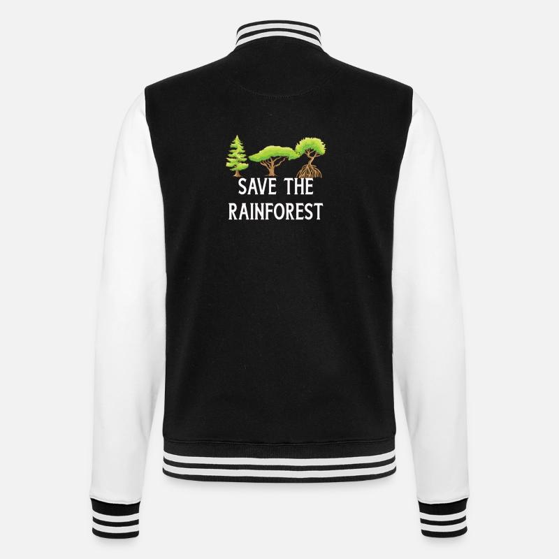 Sauvez la forêt tropicale - Veste Teddy - noir/blanc