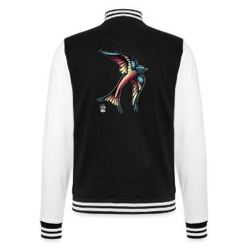 Tattoo Swallow - College Sweat Jacket - black/white - Back - Marisol (170cm)