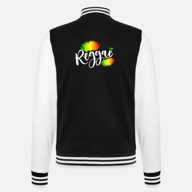 Reggae Rainbow Splash - College-Sweatjacke - Schwarz/Weiß