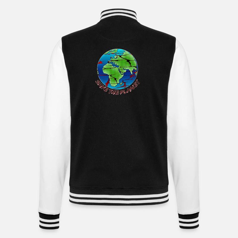 Environmental Protection - Save the Planet - College Sweat Jacket - black/white