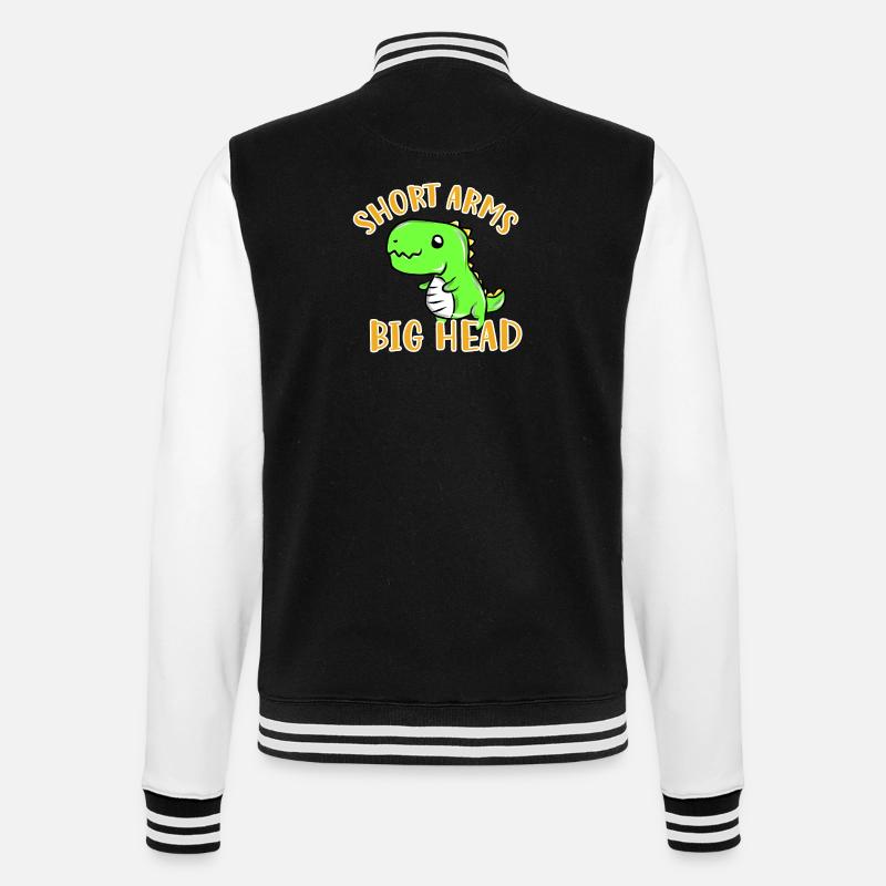 T-Rex - College-Sweatjacke - Schwarz/Weiß