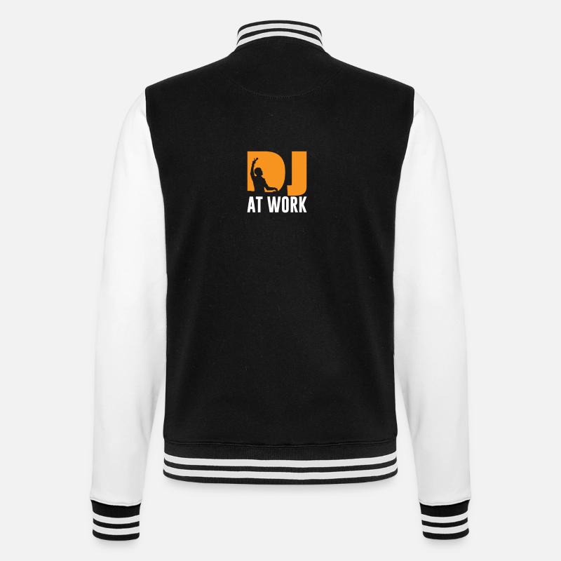 DJ at work - College Sweat Jacket - black/white