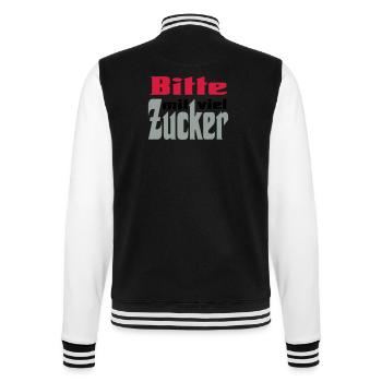 Bitte viel Zucker - College-Sweatjacke - Schwarz/Weiß - Hinten - Marisol (170cm)