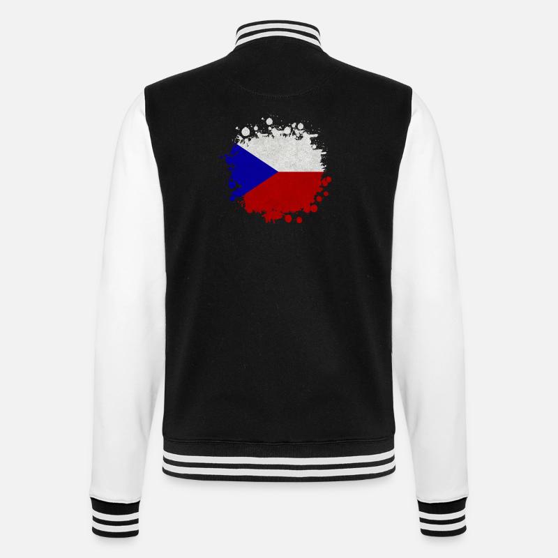 Tchéquie / Cadeau de Prague drapeau - Veste Teddy - noir/blanc