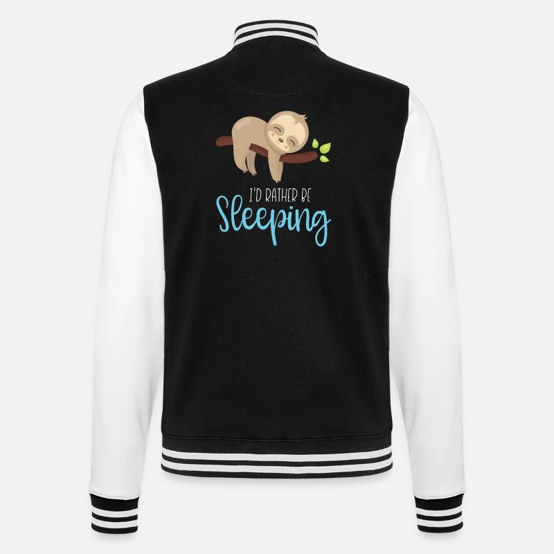 I’d Rather Be Sleeping - College Sweat Jacket - black/white