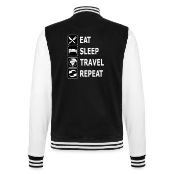 manger, voyager, voyager - Veste Teddy - noir/blanc - Dos - Marisol (170cm)