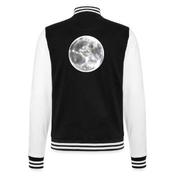 Full moon moon night - College Sweat Jacket - black/white - Back - Marisol (170cm)