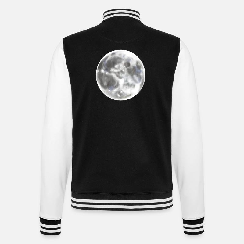 Nuit de pleine lune lune - Veste Teddy - noir/blanc