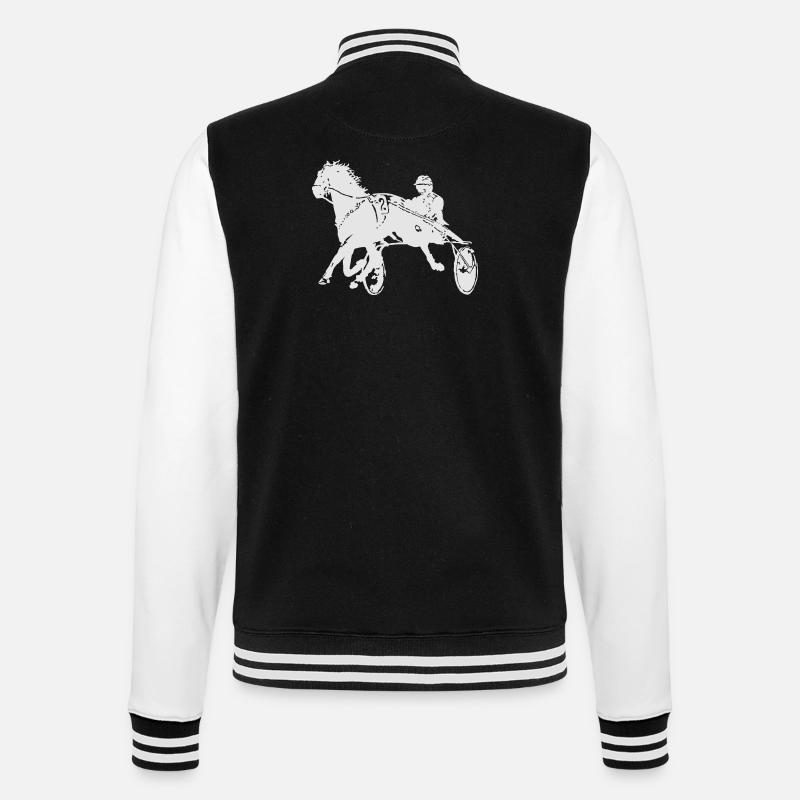 Courses de chevaux de trot - Veste Teddy - noir/blanc