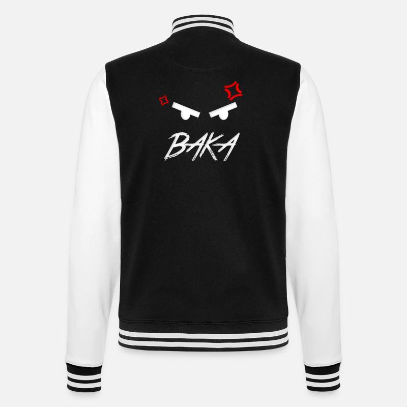 Baka Expression dans l’anime - Veste Teddy - noir/blanc