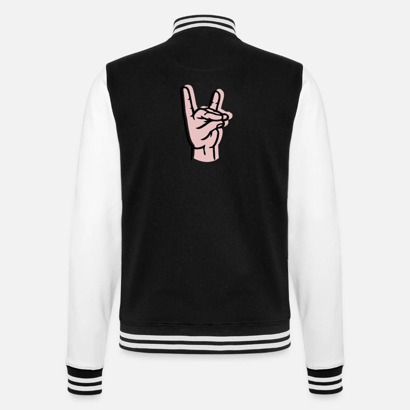 Main - renard - offset - Veste Teddy - noir/blanc