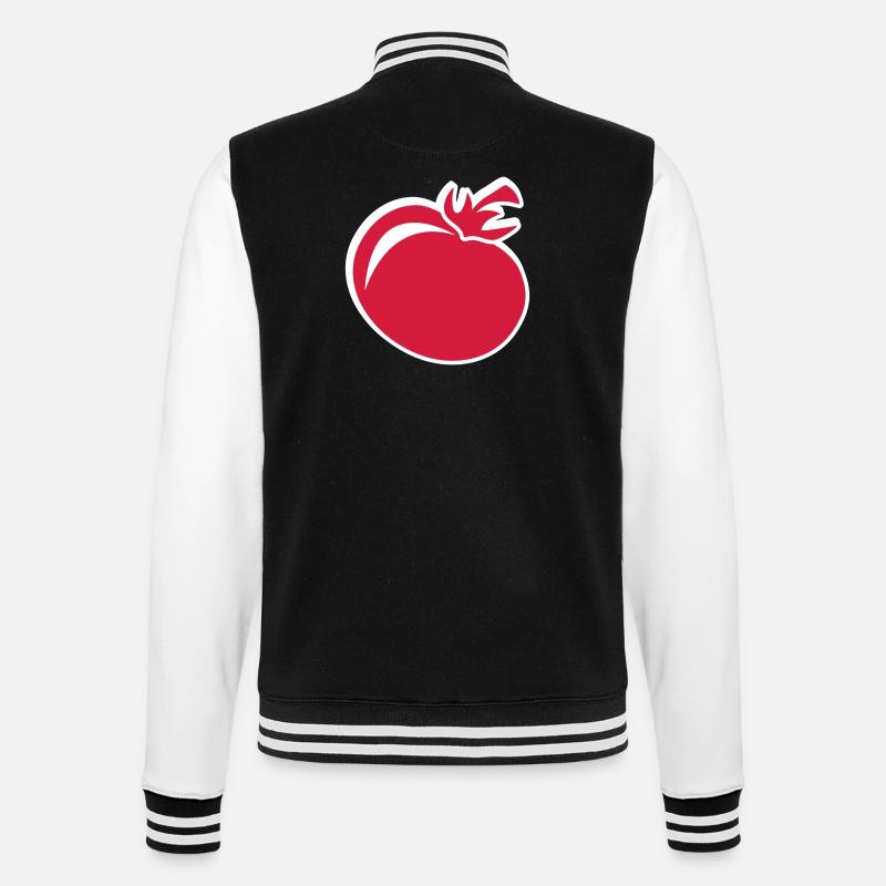 Tomate rouge - Veste Teddy - noir/blanc