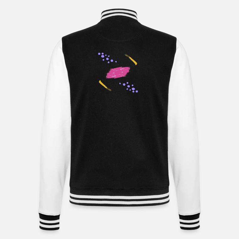 Comets orbiting their planet - College Sweat Jacket - black/white