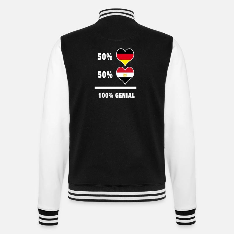 Germany and Egypt Awesome / Gift - College Sweat Jacket - black/white