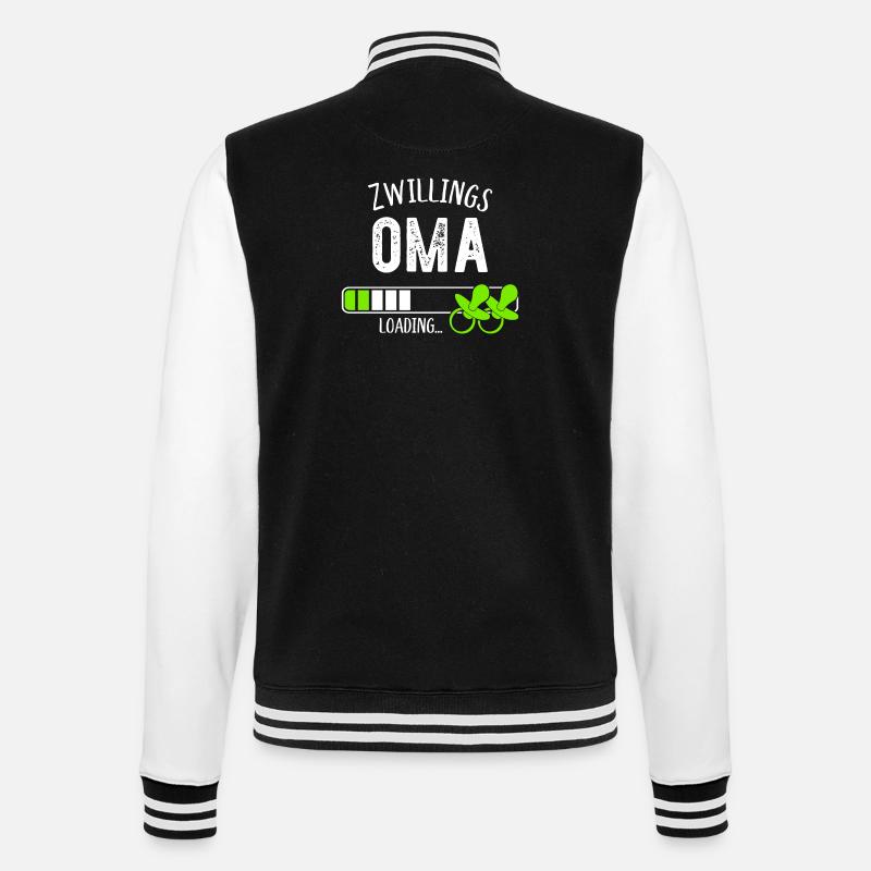 Zwillingsoma Loading Oma Großmutter Zwillinge - College-Sweatjacke - Schwarz/Weiß