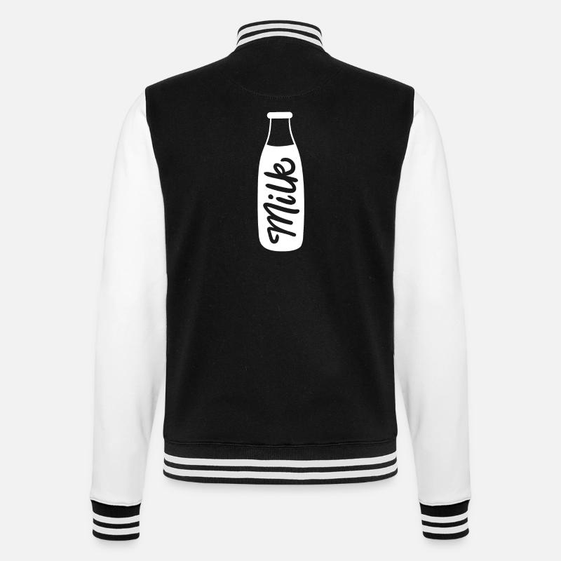 Milch - College-Sweatjacke - Schwarz/Weiß