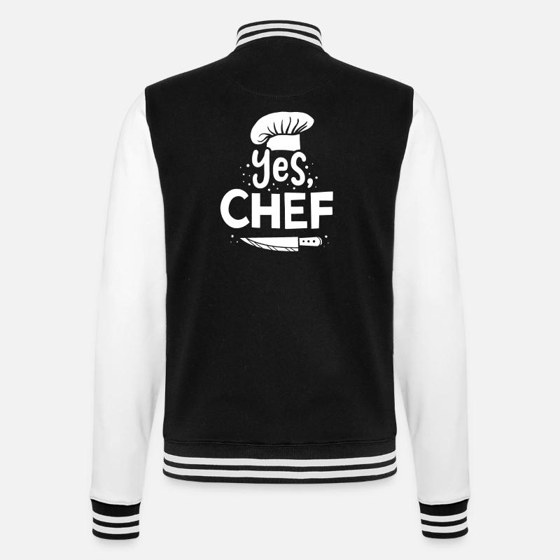 Koch Kochen Chefkoch - College-Sweatjacke - Schwarz/Weiß