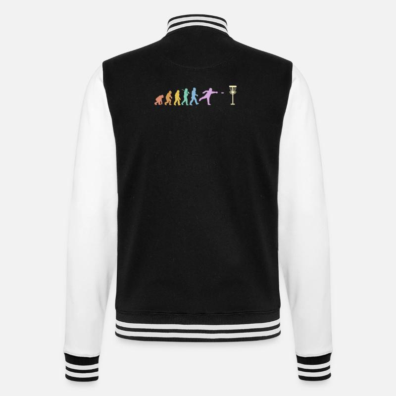 Discgolf Evolution Disc Golf Discgolfer - College-Sweatjacke - Schwarz/Weiß