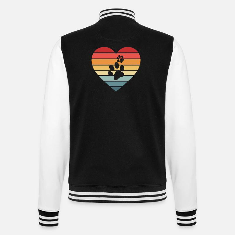 Hund Hunde - College-Sweatjacke - Schwarz/Weiß