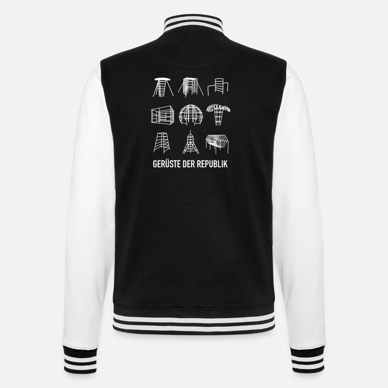 Gerüste der Republik - College-Sweatjacke - Schwarz/Weiß