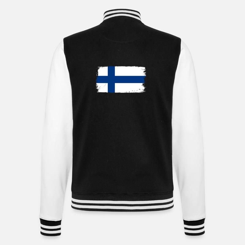 Drapeau de la Finlande - Veste Teddy - noir/blanc