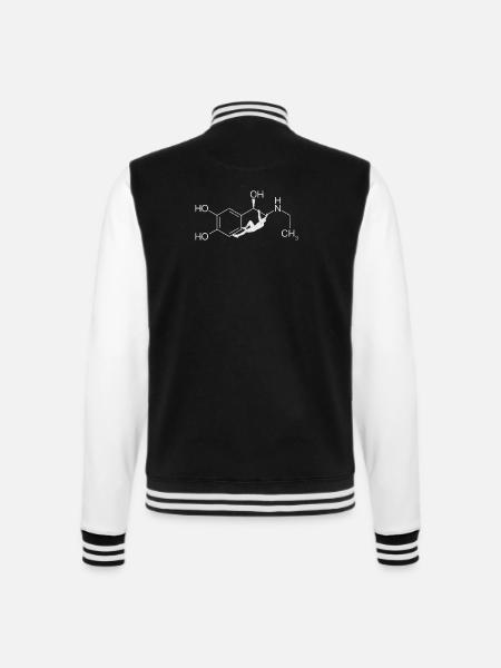 Adrenalin – Klettern auf Molekülebene - College-Sweatjacke - Schwarz/Weiß