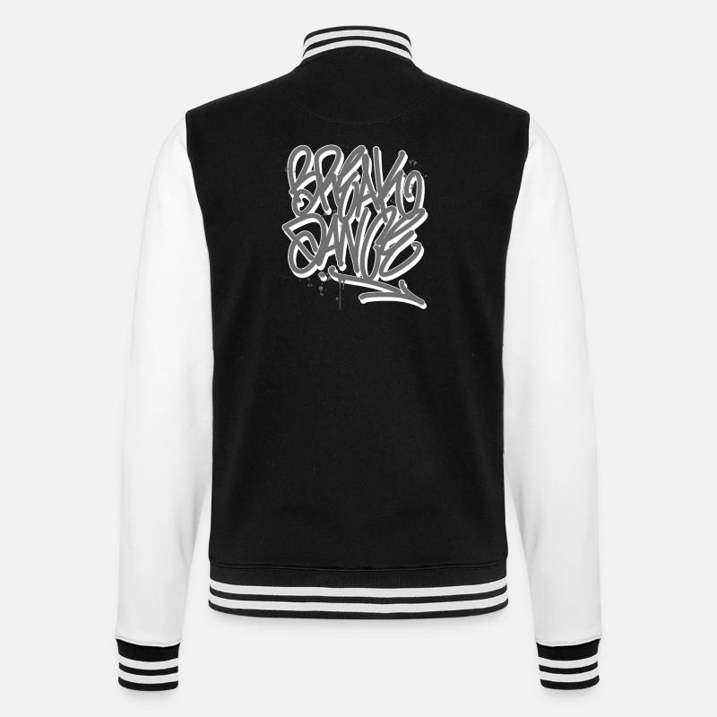 Breakdance Graffiti - College-Sweatjacke - Schwarz/Weiß