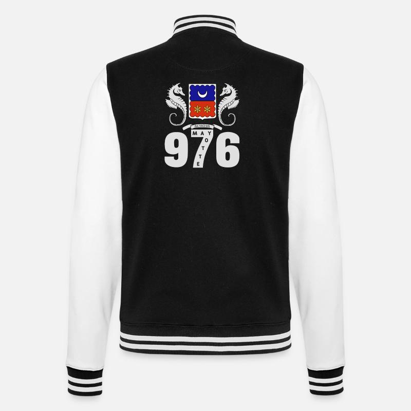 MAYOTTE - College Sweat Jacket - black/white