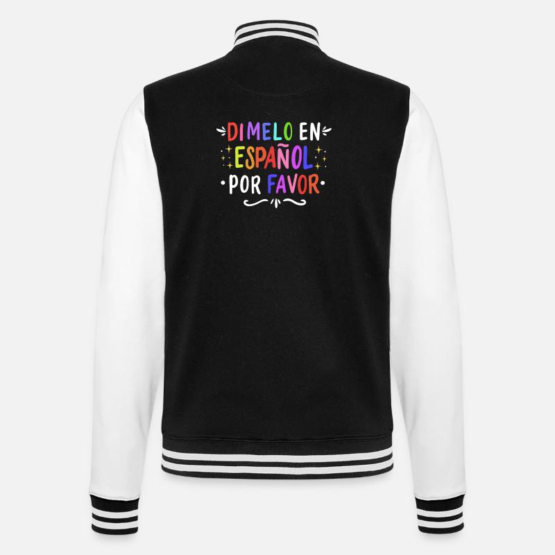 Spanisch Spanischlehrer Sprache - College-Sweatjacke - Schwarz/Weiß