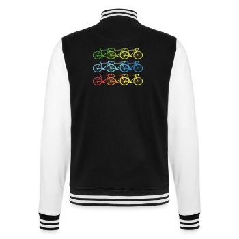 bike t-shirt sport bike summer spring - College Sweat Jacket - black/white - Back - Marisol (170cm)