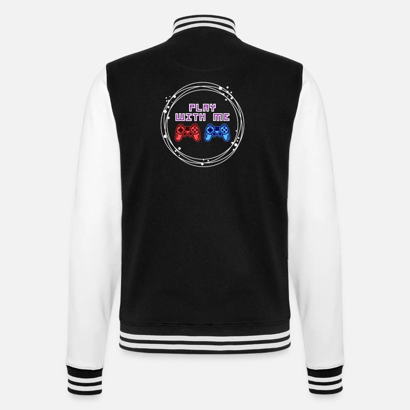 Multiplayer Gamer Controller Zocker - College-Sweatjacke - Schwarz/Weiß