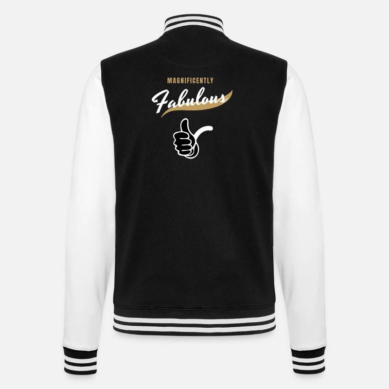 Fabulous - College Sweat Jacket - black/white