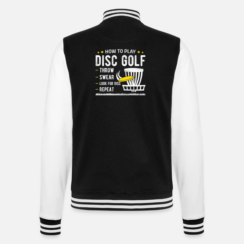 Disc Golf - College-Sweatjacke - Schwarz/Weiß