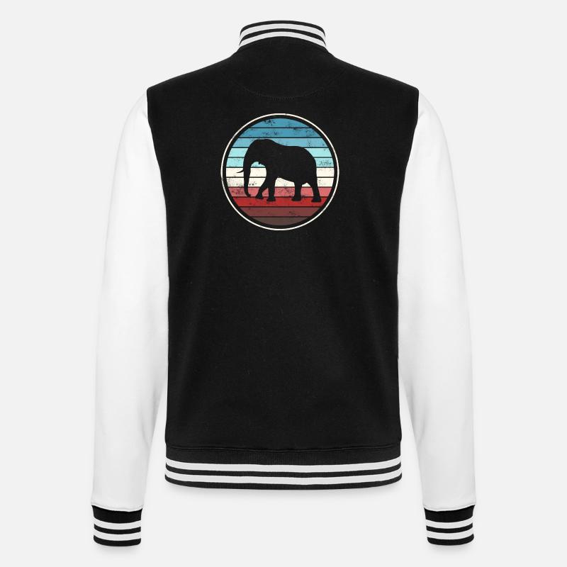 Elefant Elefanten - College-Sweatjacke - Schwarz/Weiß