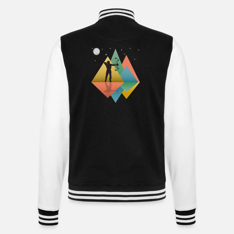 Bogenschießen Herren - Compound Bogen - College-Sweatjacke - Schwarz/Weiß