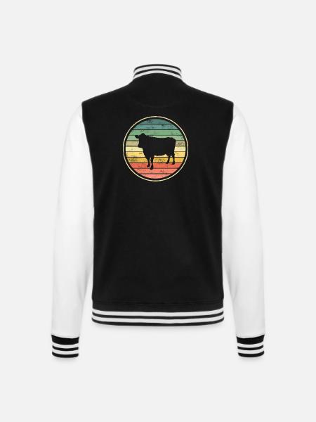 Kuh Kühe - College-Sweatjacke - Schwarz/Weiß