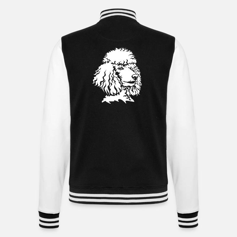 Poodle head "Black Edition" - College Sweat Jacket - black/white