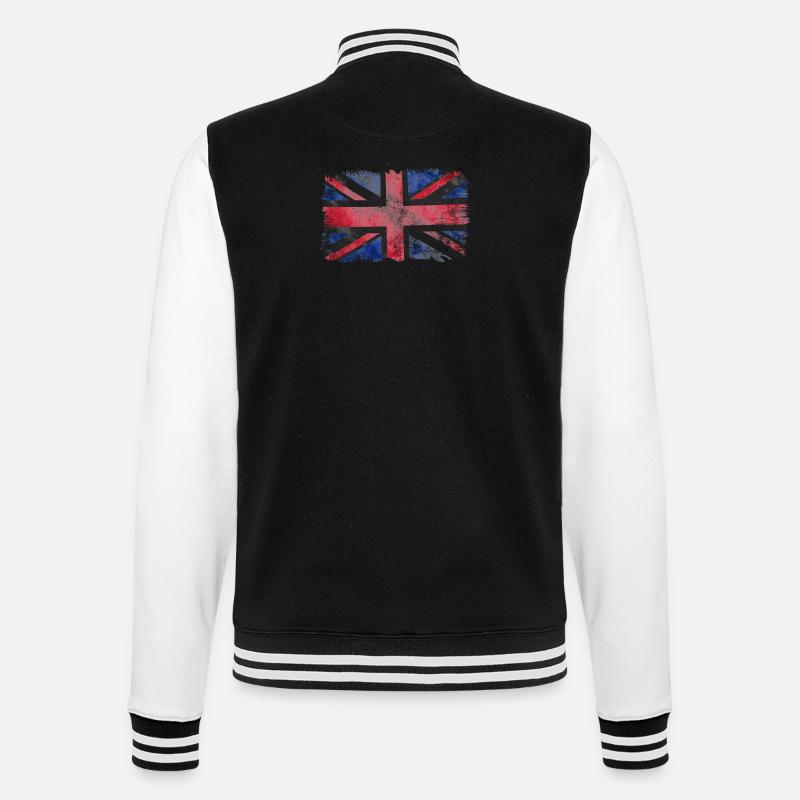 Éclaboussure Union Jack à l’aquarelle - Veste Teddy - noir/blanc