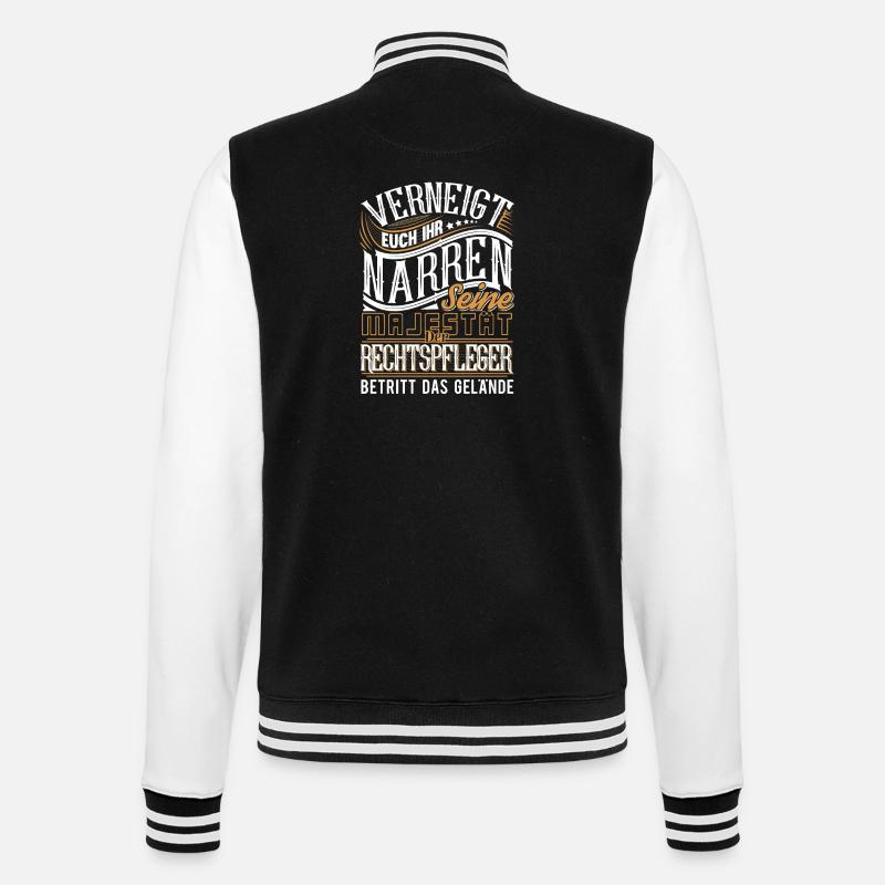 Rechtspfleger - College-Sweatjacke - Schwarz/Weiß