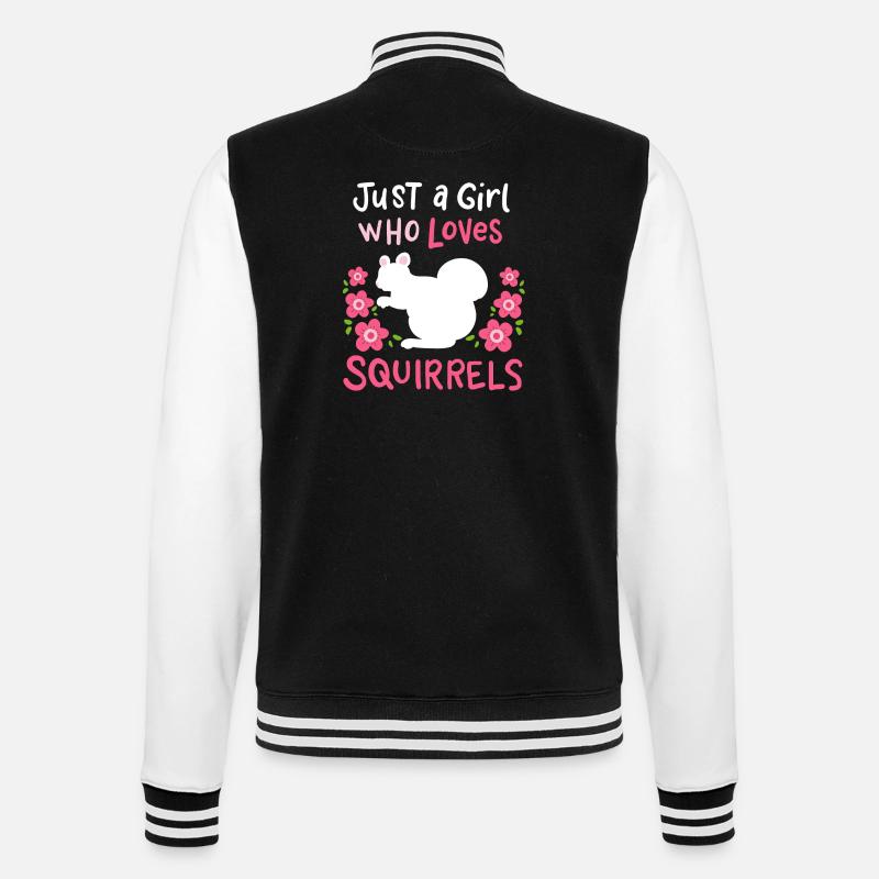 Eichhörnchen Eichhörnchen-Liebhaber - College-Sweatjacke - Schwarz/Weiß