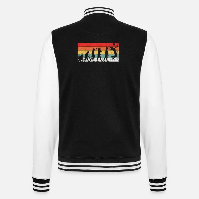 Volleyball Evolution - College-Sweatjacke - Schwarz/Weiß