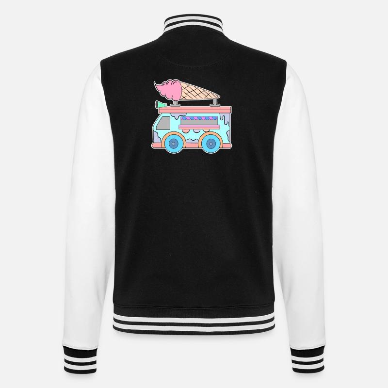 Kids Eiscreme - College-Sweatjacke - Schwarz/Weiß